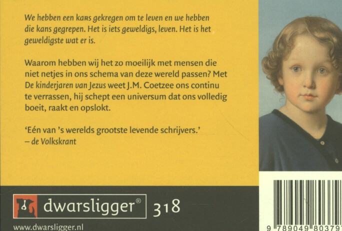Achterkant van De kinderjaren van Jezus