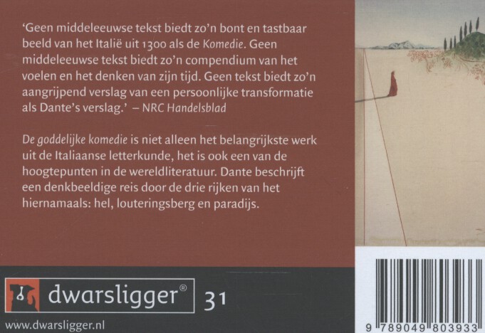 Achterkant van De goddelijke komedie