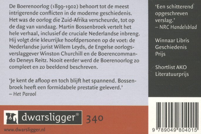 Achterkant van De Boerenoorlog