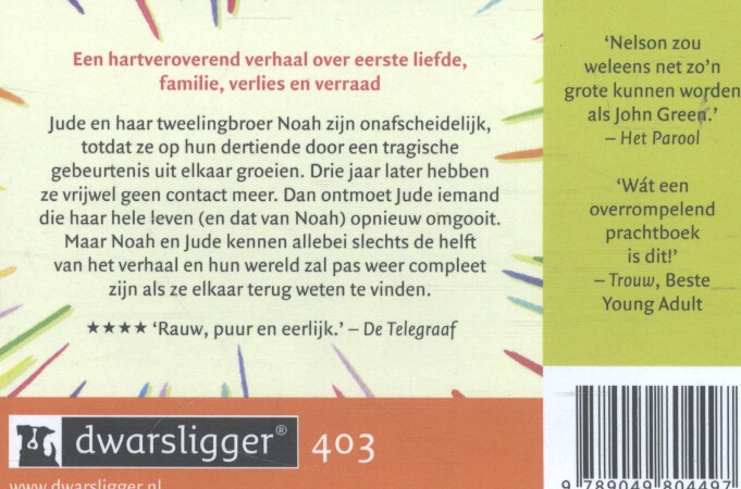 Achterkant van Ik geef je de zon