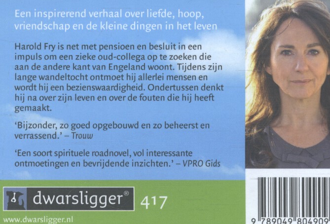 Achterkant van De onwaarschijnlijke reis van Harold Fry