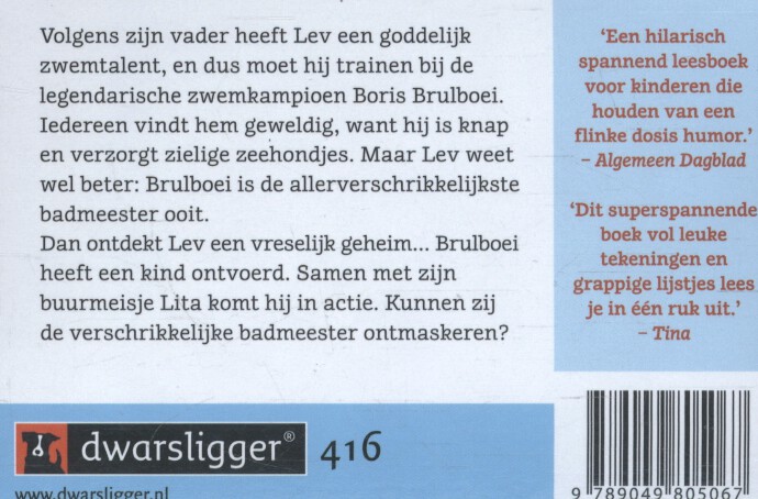 Achterkant van De verschrikkelijke badmeester