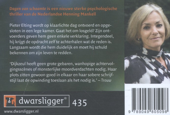 Achterkant van Dagen van schaamte