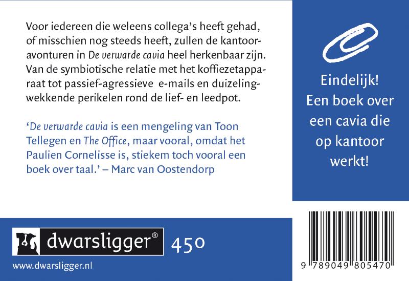 Achterkant van De verwarde cavia