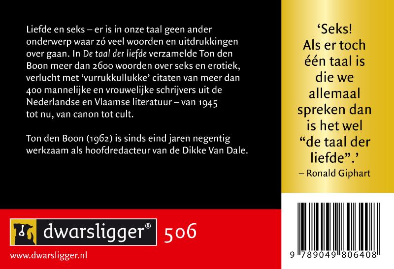 Achterkant van De taal der liefde