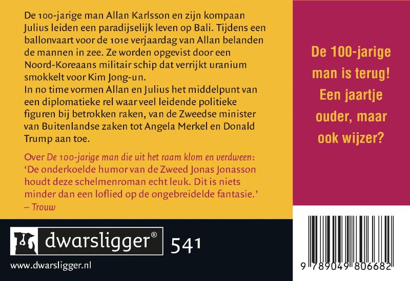 Achterkant van De 100-jarige man die terugkwam om de wereld te redden
