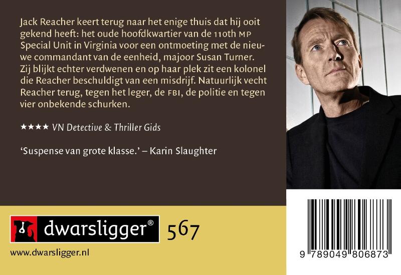 Achterkant van Ga nooit terug