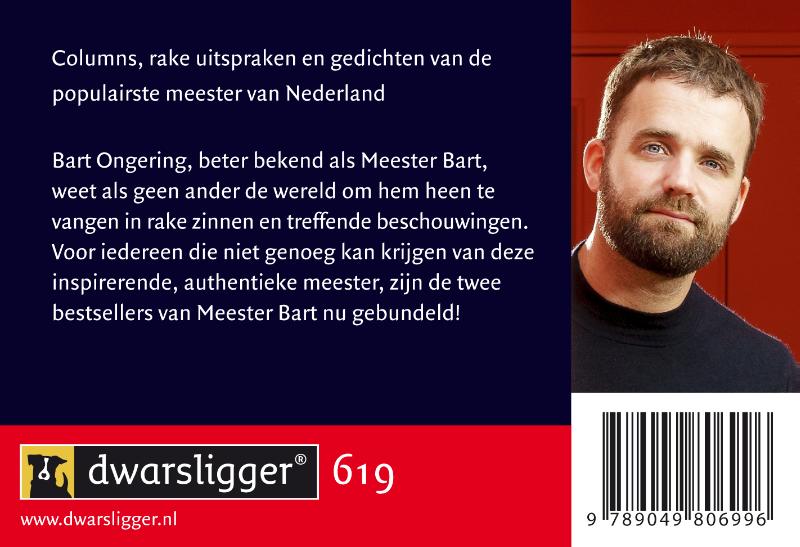 Achterkant van Meester Bart op zijn best + Dichter bij Meester Bart