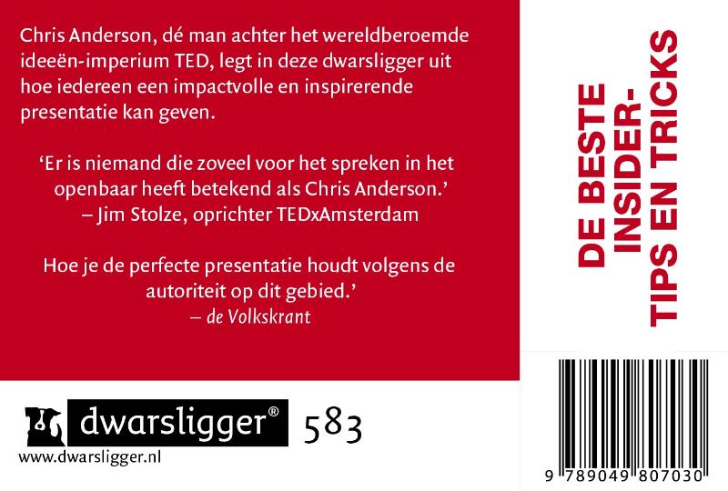Achterkant van De TED-methode