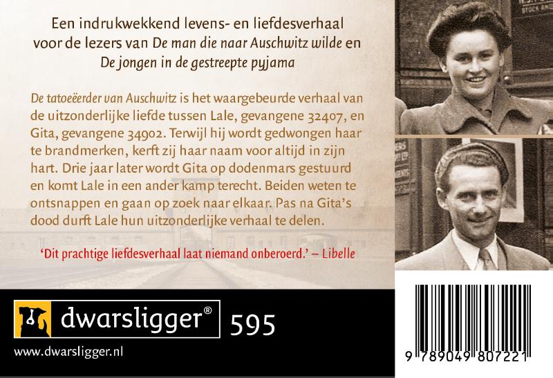 Achterkant van De tatoeëerder van Auschwitz