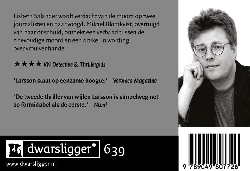 Achterkant van De vrouw die met vuur speelde