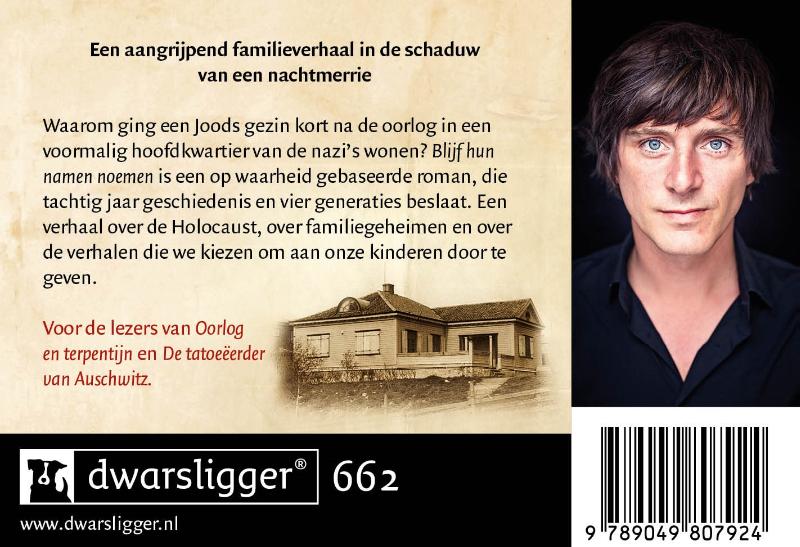 Achterkant van Blijf hun namen noemen