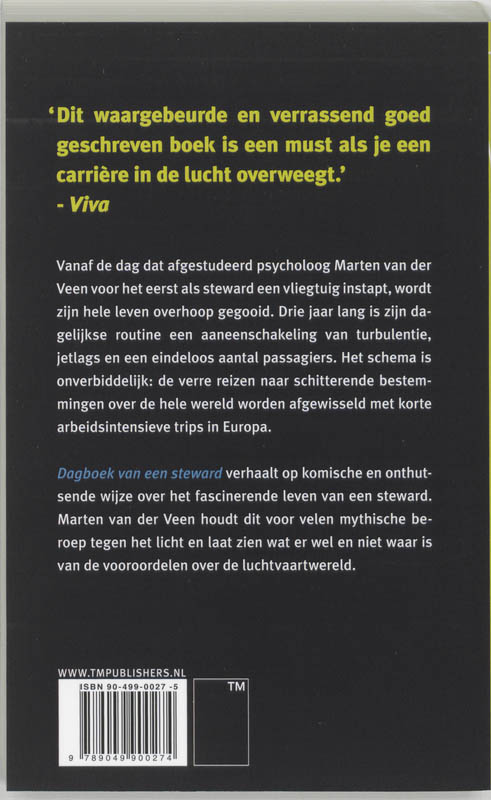 Achterkant van Dagboek van een steward