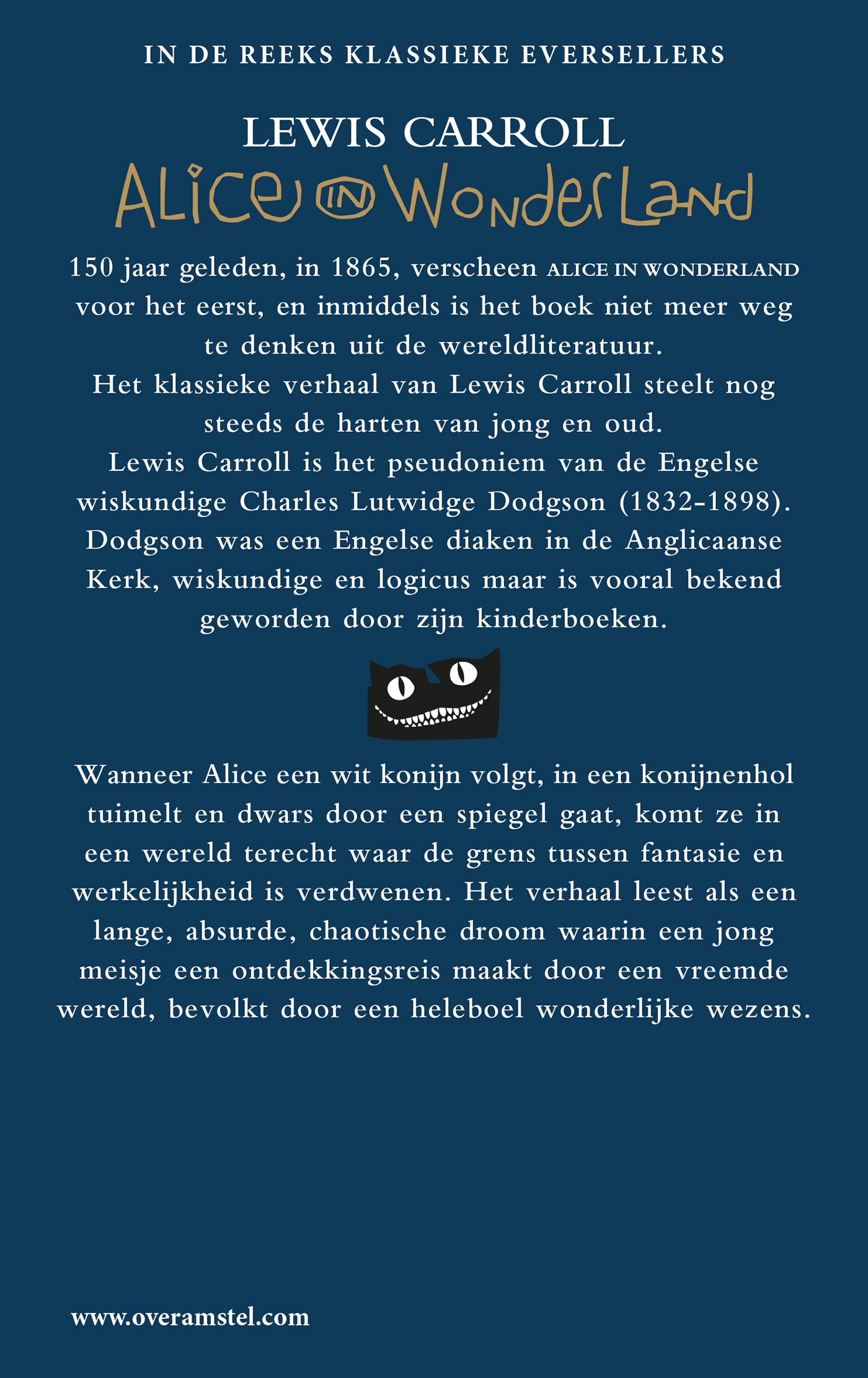 Achterkant van Alice in Wonderland