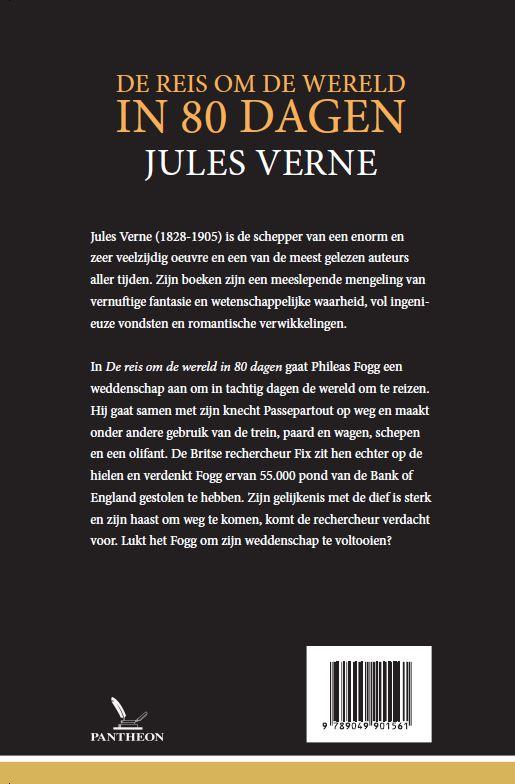 Achterkant van De reis om de wereld in 80 dagen