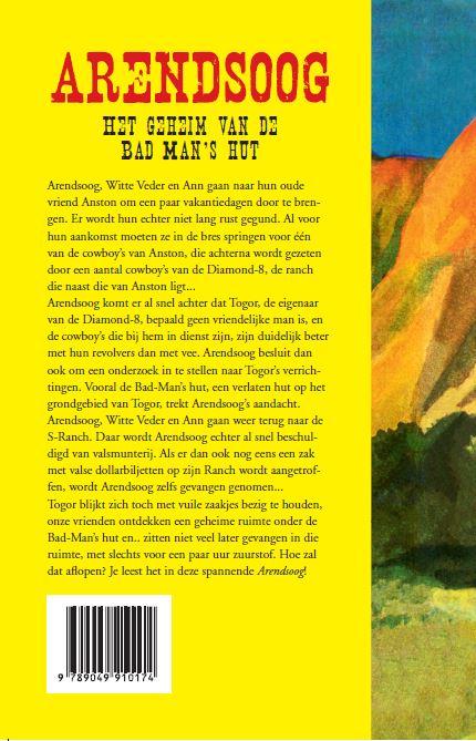 Achterkant van Het geheim van Bad Man's hut