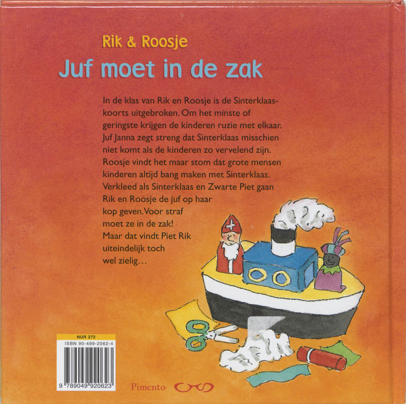Achterkant van Juf moet in de zak