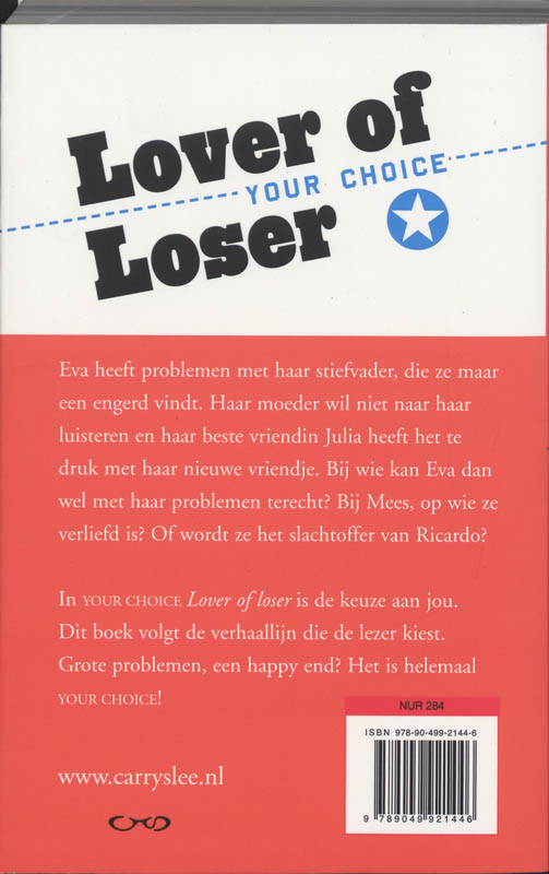 Achterkant van YOUR CHOICE lover of loser