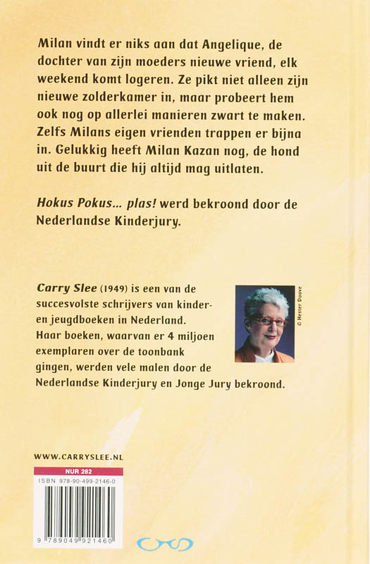 Achterkant van Hokus Pokus... plas!