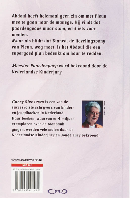 Achterkant van Meester Paardenpoep