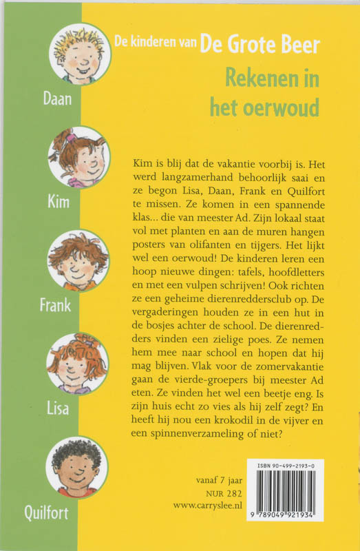 Achterkant van 4 Rekenen in het oerwoud