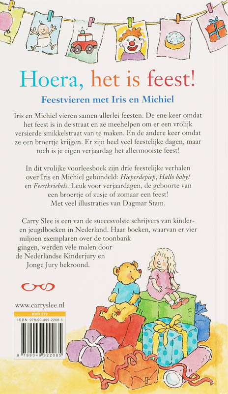 Achterkant van Hoera, het is feest!