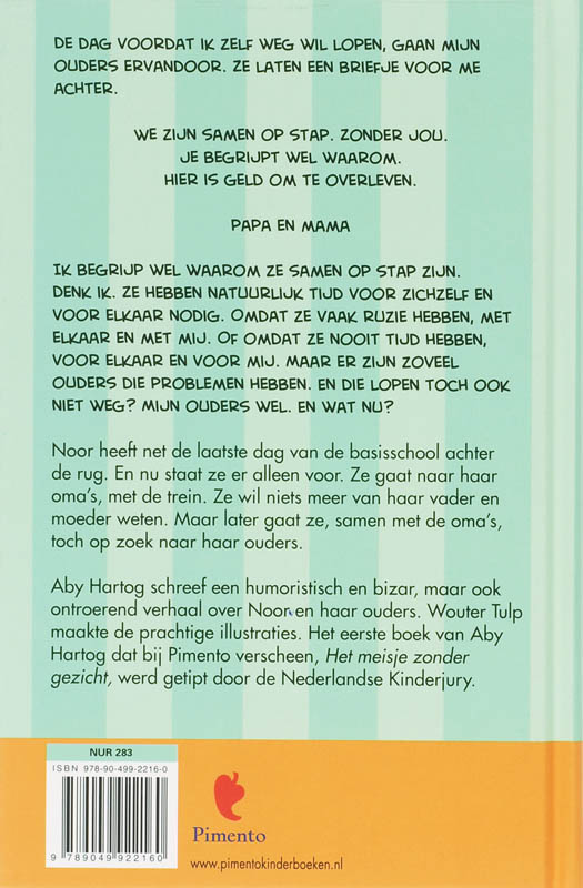 Achterkant van Noor en haar wegloopouders