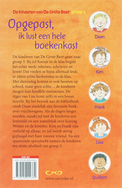Achterkant van Opgepast, ik lust een hele boekenkast