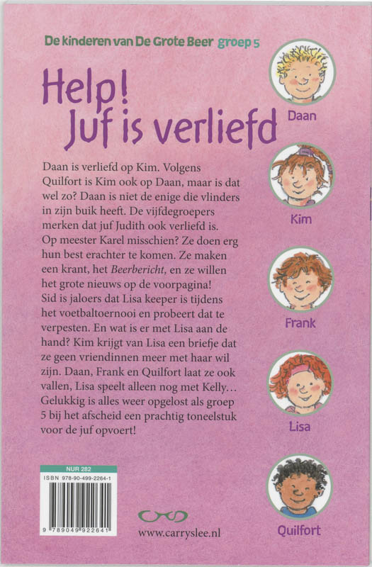 Achterkant van Help! Juf is verliefd