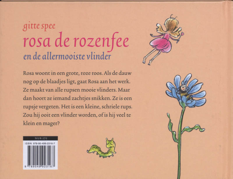 Achterkant van Rosa de rozenfee