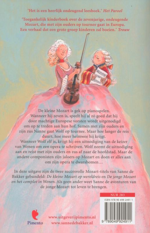 Achterkant van De jonge Mozart