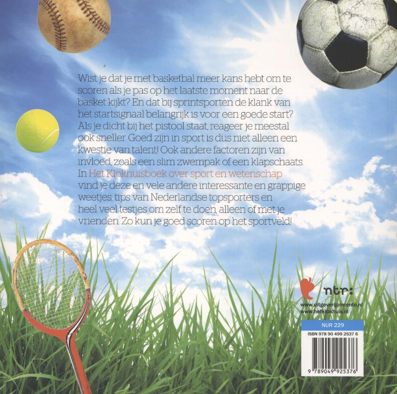 Achterkant van Boek over sport en wetenschap
