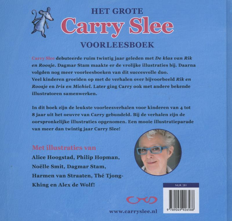 Achterkant van Het grote Carry Slee voorleesboek
