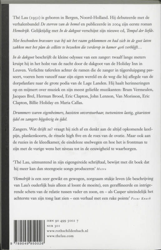 Achterkant van In de dakgoot