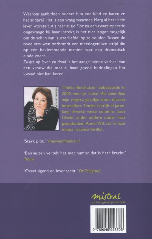 Achterkant van Zusjes op leven en dood
