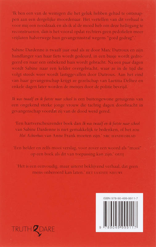 Achterkant van Ik was twaalf en fietste naar school