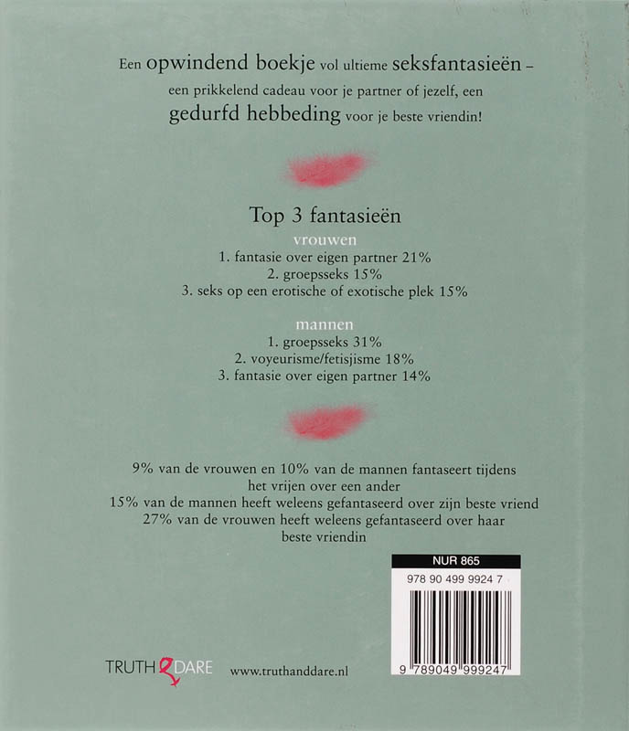 Achterkant van Het seksfantasieen boekje