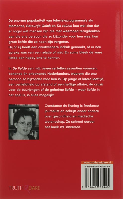 Achterkant van De liefde van mijn leven