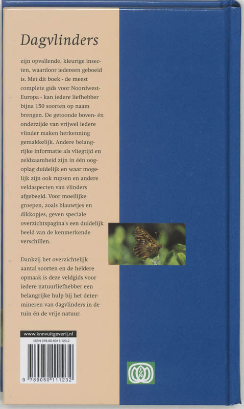 Achterkant van Veldgids dagvlinders