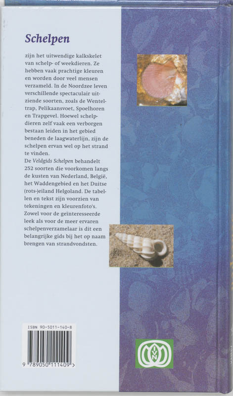 Achterkant van Veldgids schelpen