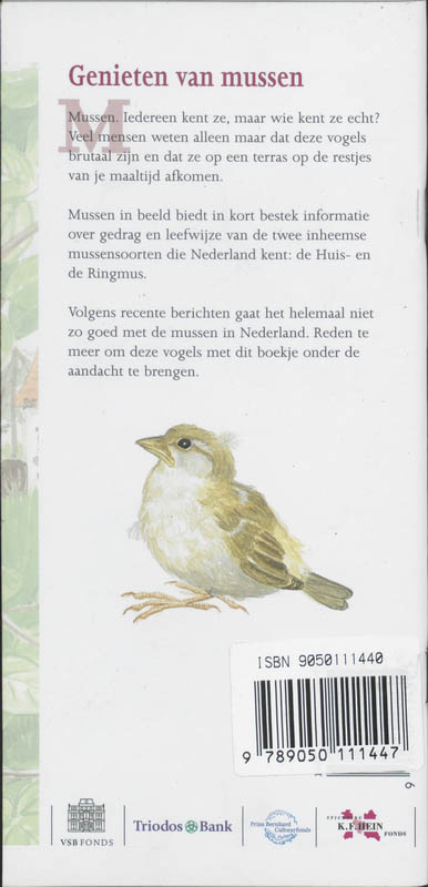 Achterkant van Mussen in beeld