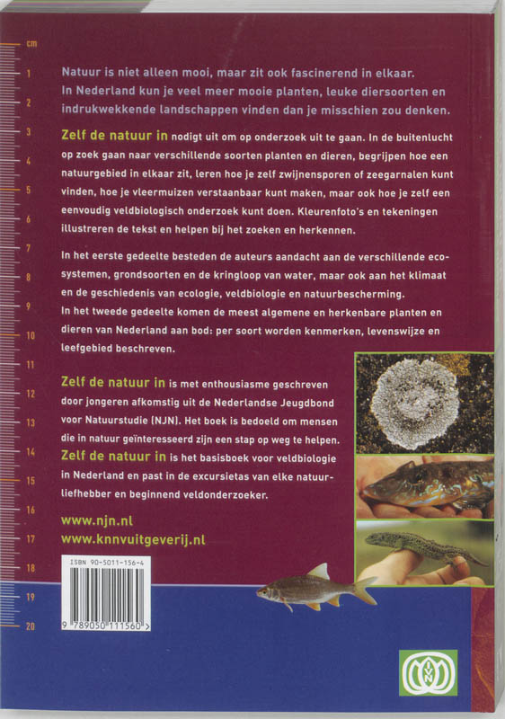 Achterkant van Zelf de natuur in