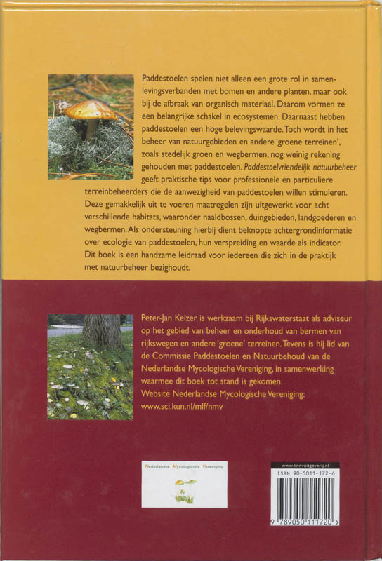 Achterkant van Paddestoelvriendelijk natuurbeheer