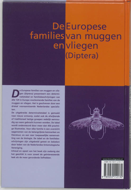 Achterkant van De Europese families van muggen en vliegen (Diptera)