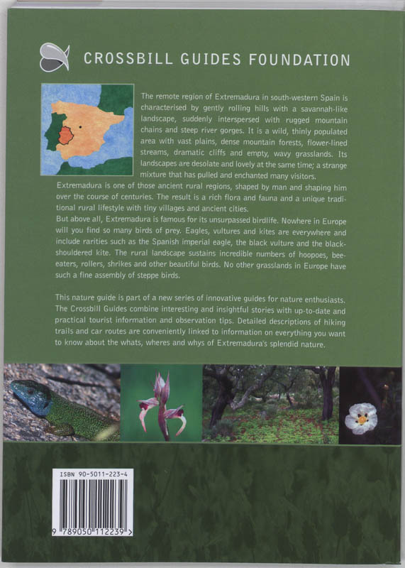 Achterkant van The nature guide to the Extremadura