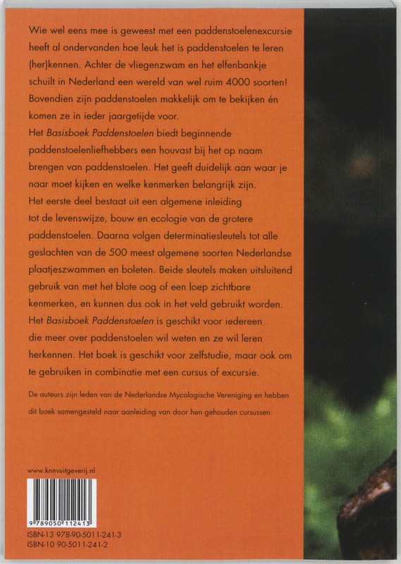 Achterkant van Basisboek Paddenstoelen