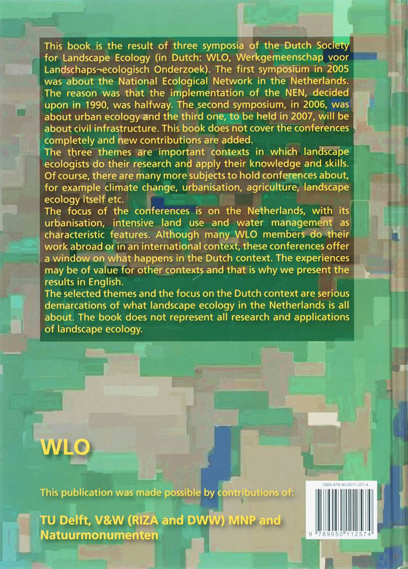 Achterkant van Landscape ecology in the Dutch context
