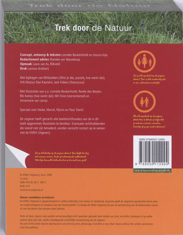 Achterkant van Trek door de natuur