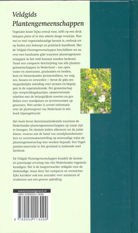 Achterkant van Veldgids plantengemeenschappen van Nederland