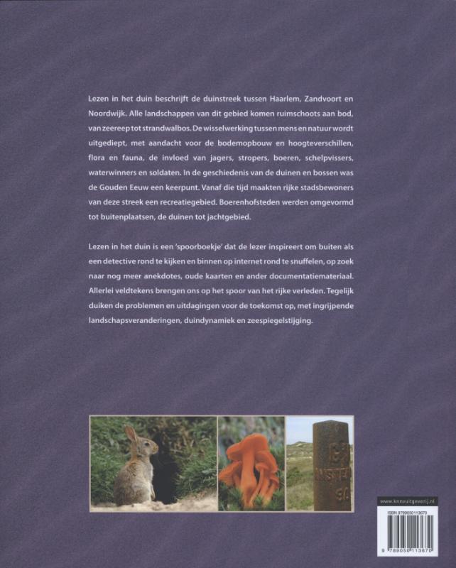 Achterkant van Lezen in het duin